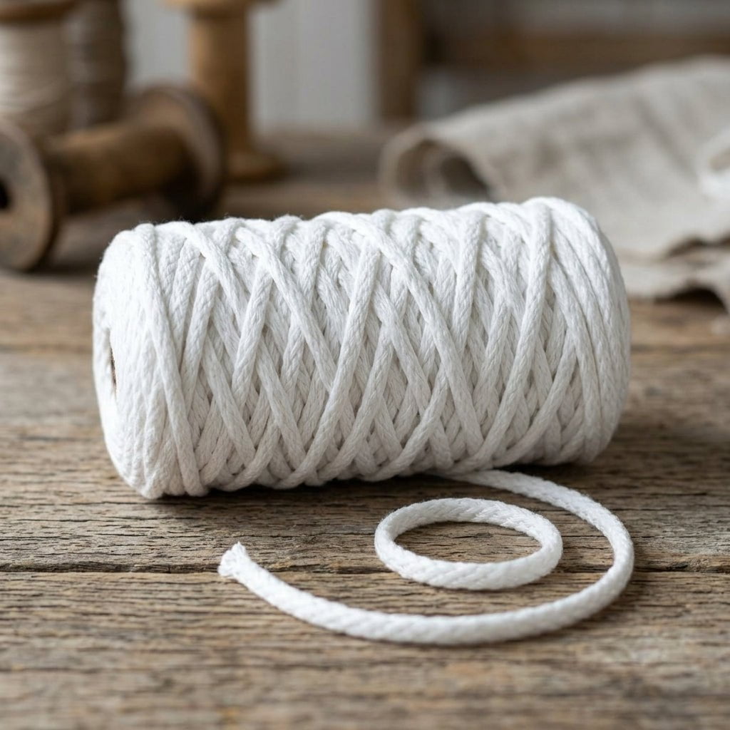Cordón Tripolino Blanco 100 m para macramé y manualidades — Sartoria Studio