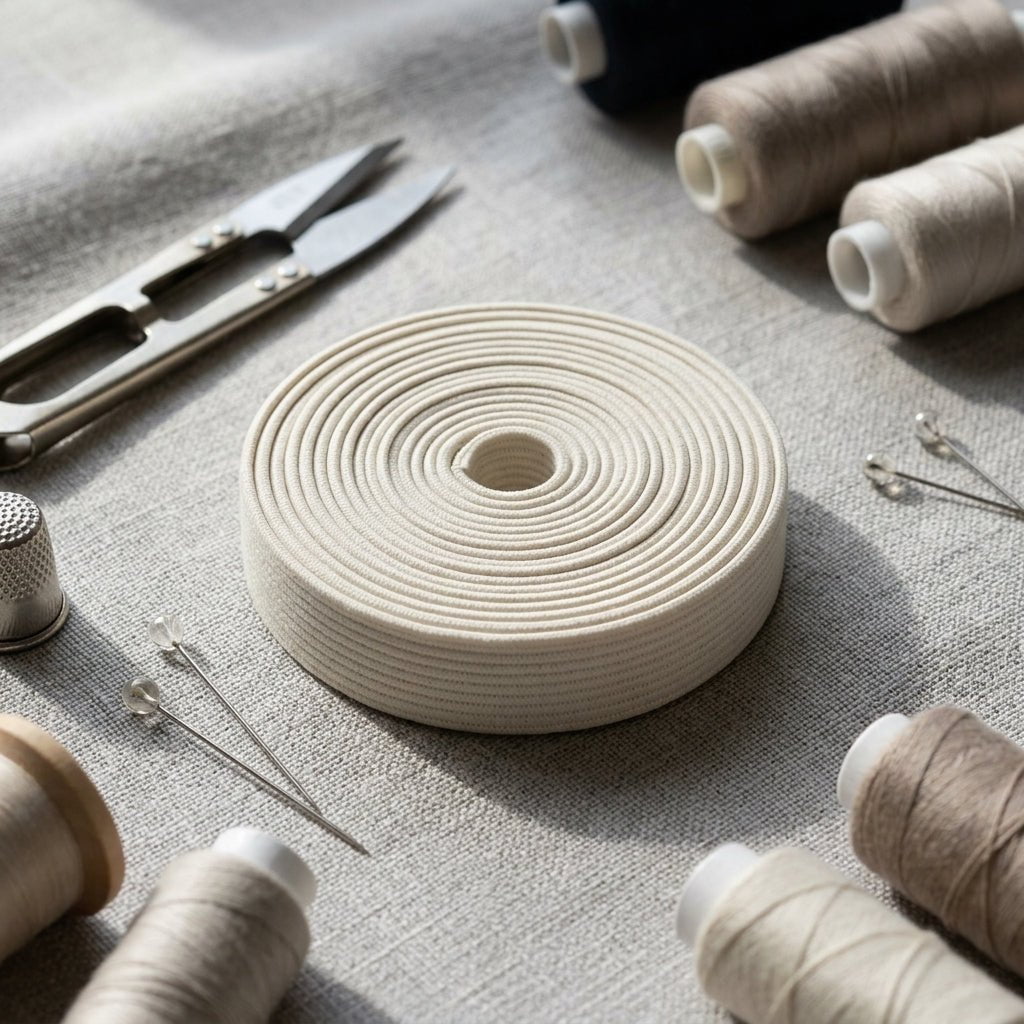 Elástico para Costura 4 cm Blanco Rollo 10 m para costura y confección — Sartoria Studio