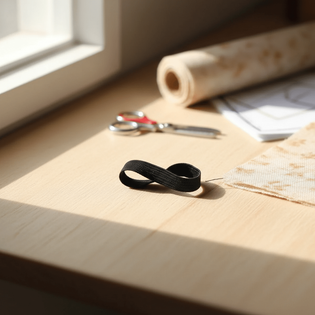 Elástico Negro 12 mm Rollo 10 m para costura y confección — Sartoria Studio
