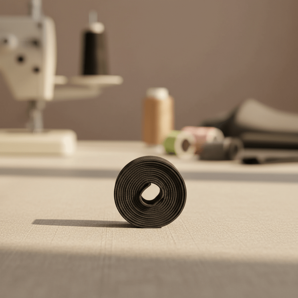 Elástico Negro 12 mm Rollo 100 m para costura y confección — Sartoria Studio