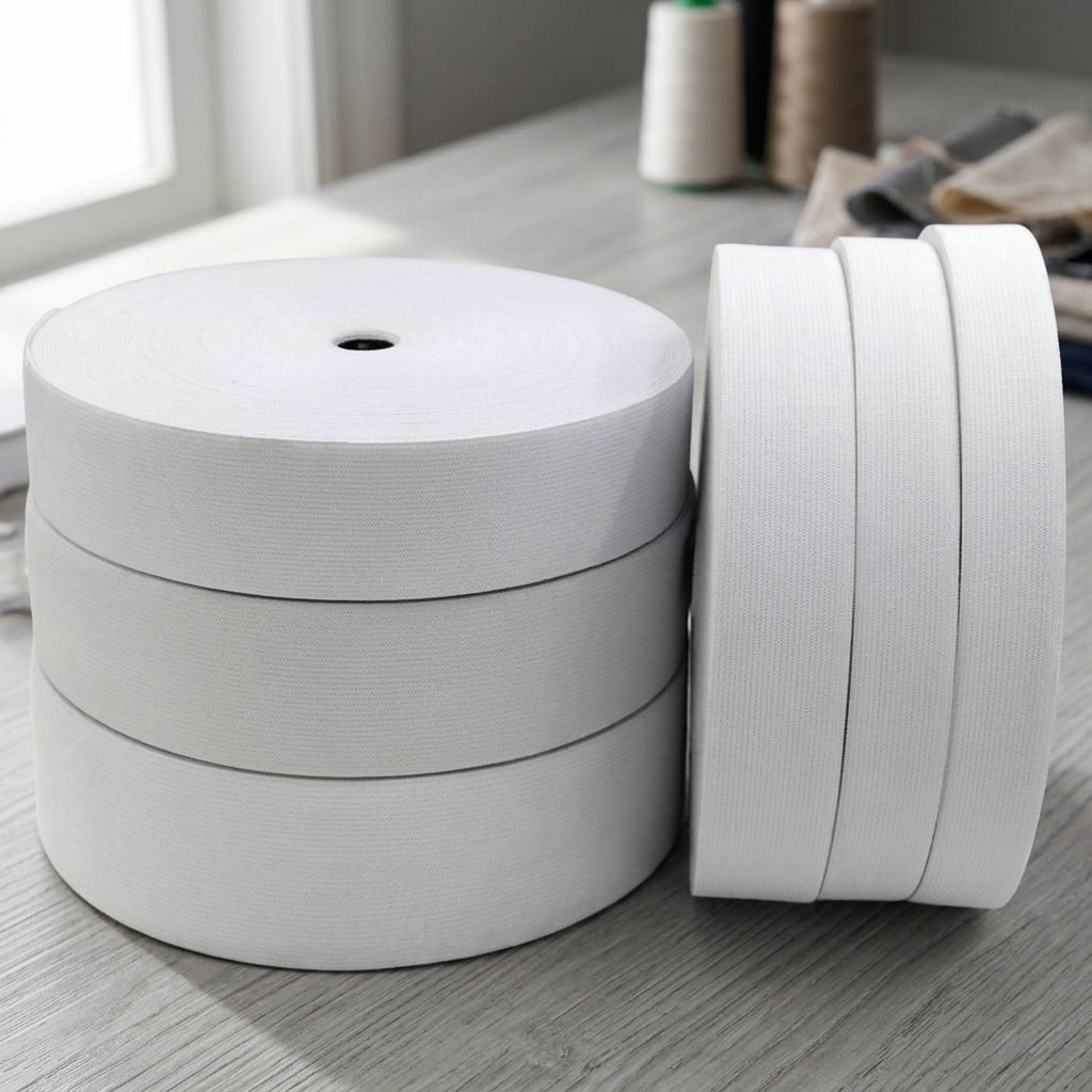 Elástico para Costura 4 cm Blanco Rollo 50 m para costura y confección — Sartoria Studio