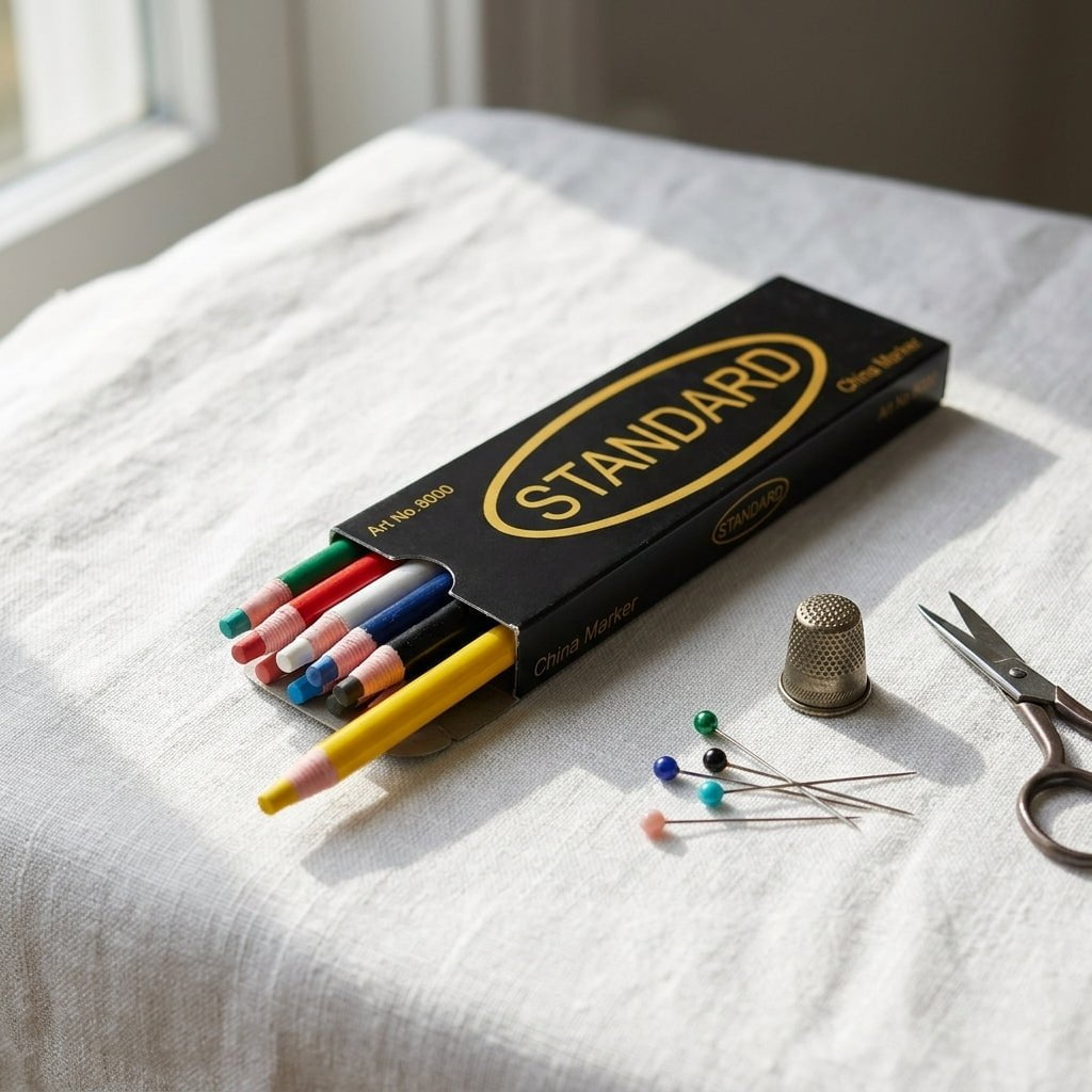 Lápiz Tiza Borrable Amarillo para Telas para costura — Sartoria Studio