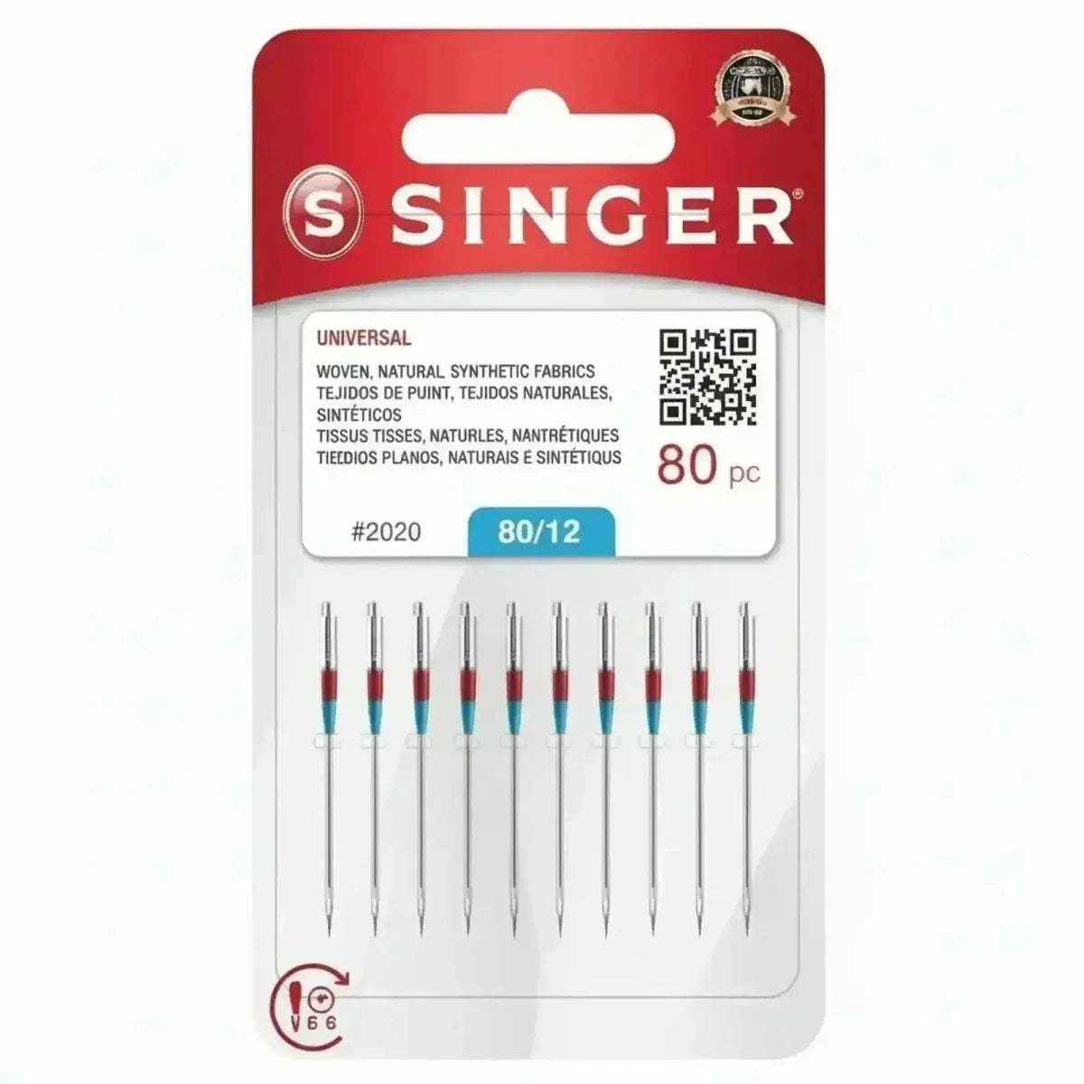 Aguja Universal para Máquina Doméstica N° 80/12 — Singer — Sartoria Studio
