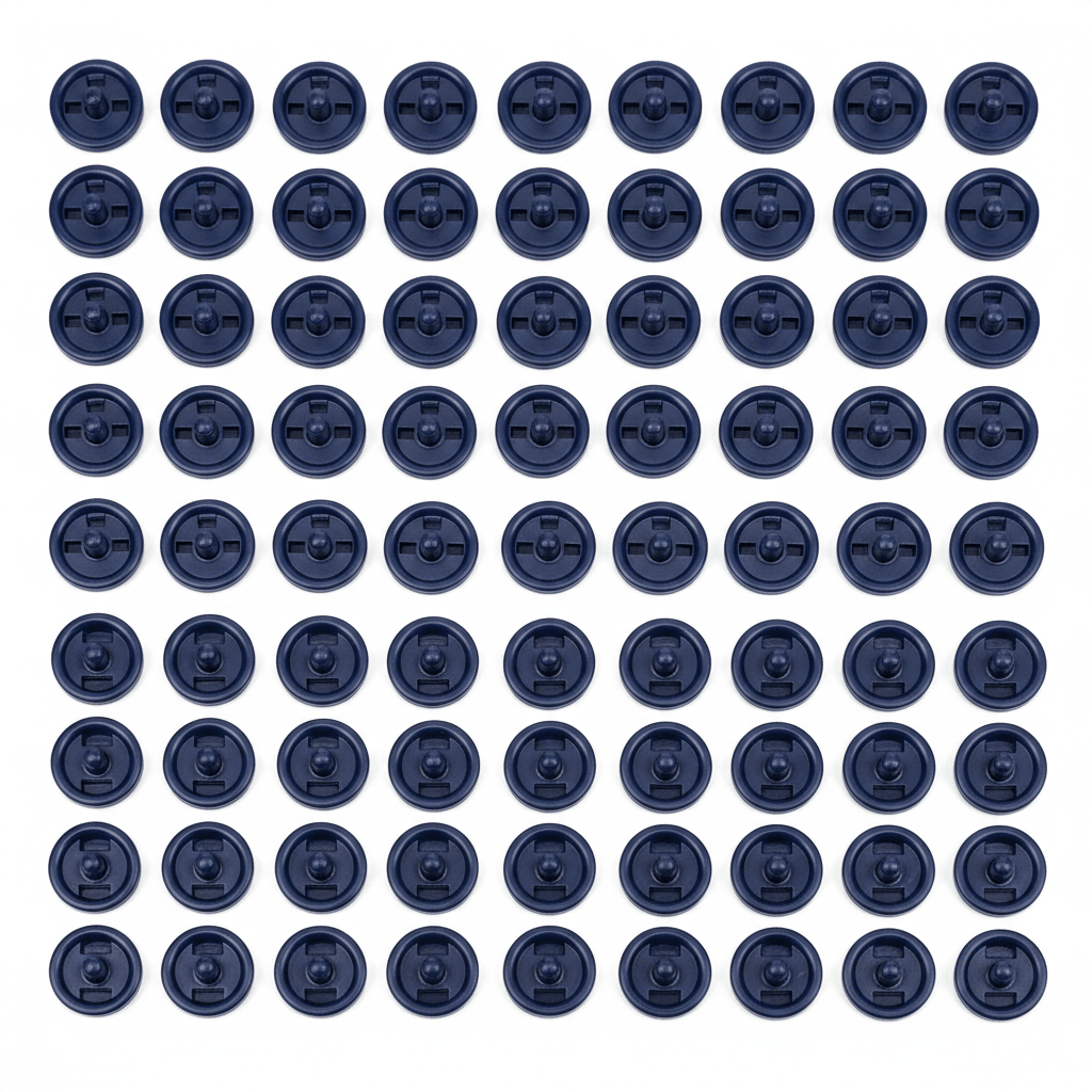 Azul Marino / 12.2mm / 50 Broches a Presión Snap Plásticos - Set de Cierres para Costura — Sartoria Studio