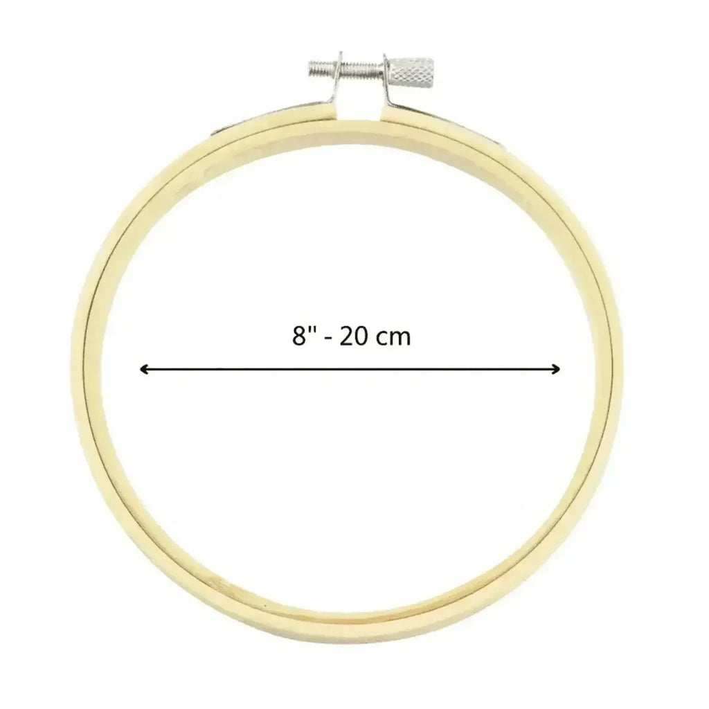 Bastidor Bambú 20cm para Bordado Profesional y Artístico — Sartoria Studio