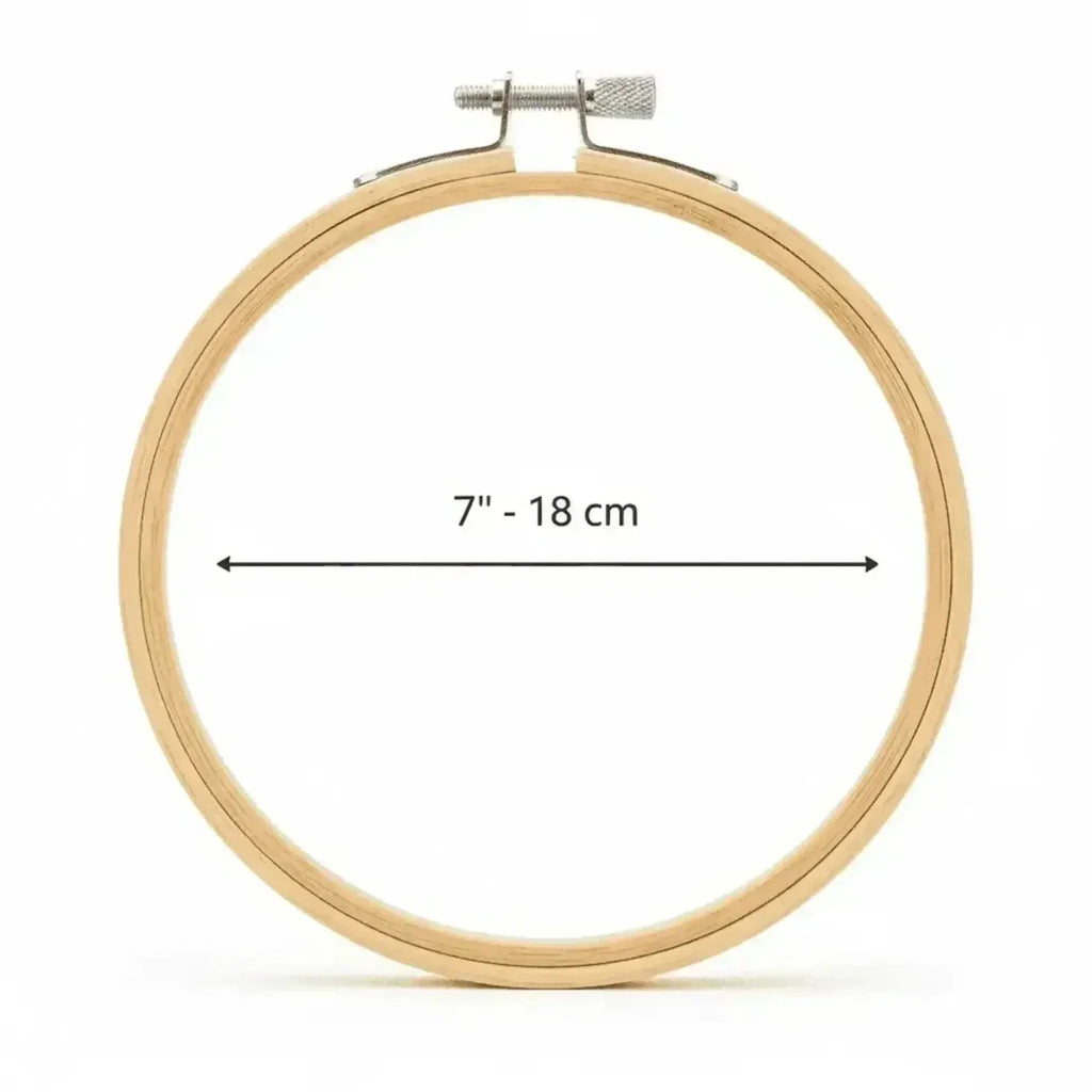 Bastidor Profesional de Bambú 18cm para Bordados — Sartoria Studio