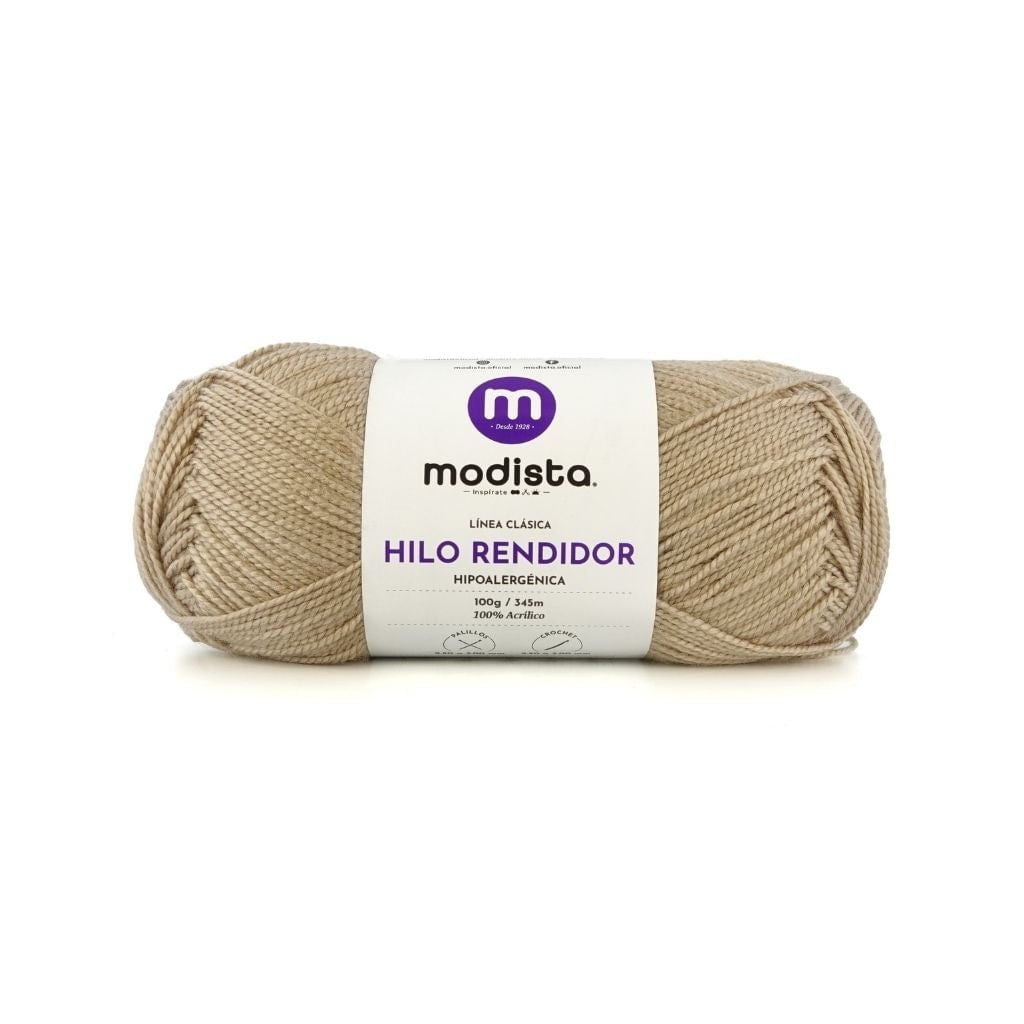 Beige Arena Hilo Rendidor Modista 100g - Económico para Tejido y Manualidades