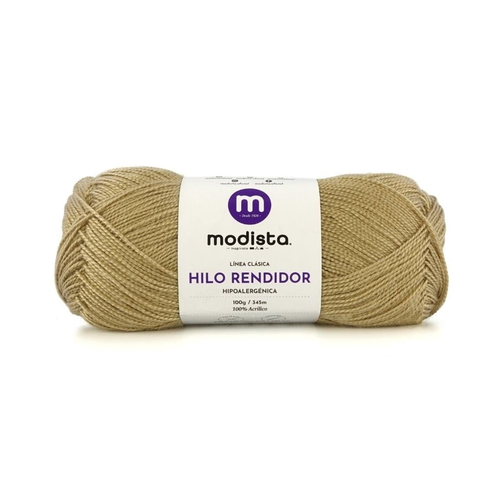 Beige Dorado Hilo Rendidor Modista 100g - Económico para Tejido y Manualidades