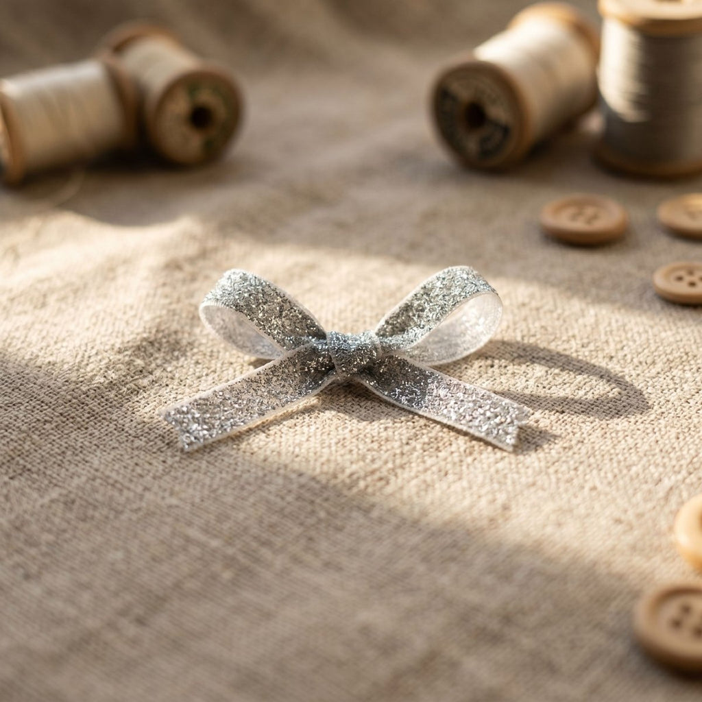 Cinta Glitter Plata 2 cm Metalizada — Sartoria Studio