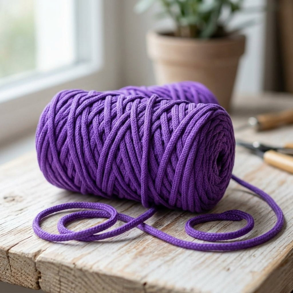 Cordón Tripolino Lila 100 m para macramé y manualidades — Sartoria Studio