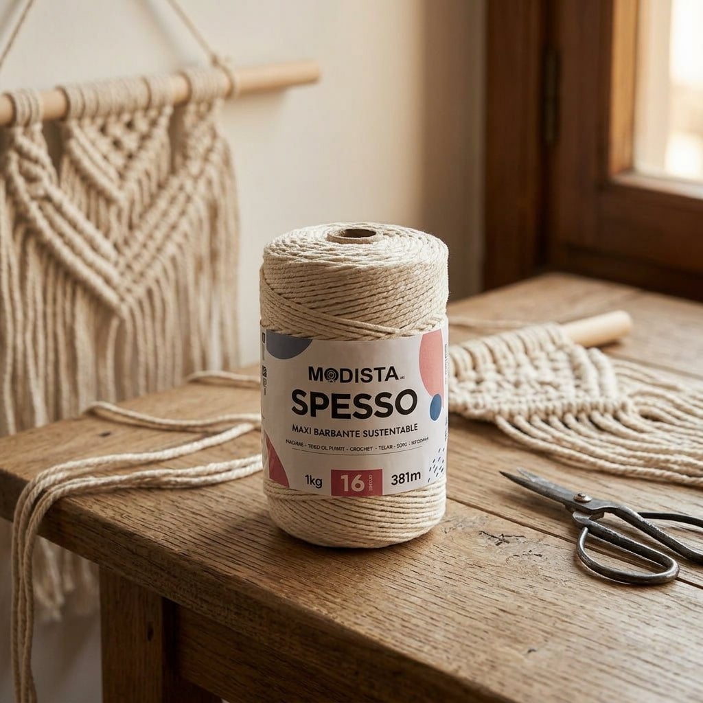 Cordón Macramé SPESSO Crudo 16 Hebras 1 kg para macramé y manualidades — Sartoria Studio Main image