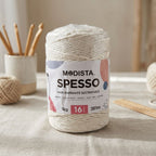 Cordón Macramé SPESSO 16 Hebras, Algodón y Fibras Recicladas — 1 kg, cordón para macramé y manualidades — Sartoria Studio