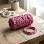 Cordón Tripolino Palo de Rosa 100 m para macramé y manualidades — Sartoria Studio