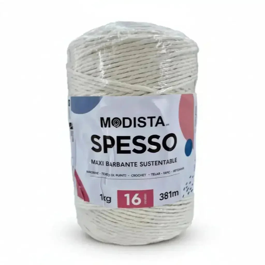 Cordón Macramé SPESSO 16 Hebras, Algodón y Fibras Recicladas 1 kg para macramé y manualidades — Sartoria Studio