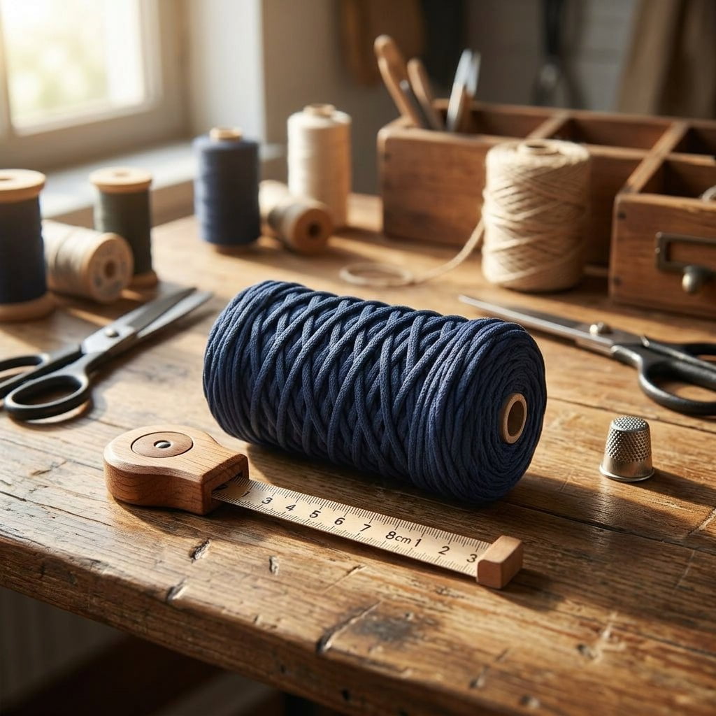 Cordón Tripolino Azul Marino 100m para Proyectos Creativos — Sartoria Studio