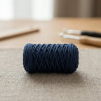 Cordón Tripolino Azul Marino 100 m para macramé y manualidades — Sartoria Studio