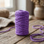 Cordón Tripolino Lila Oscuro 100 m para macramé y manualidades — Sartoria Studio