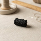 Cordón Tripolino Negro 100 m para macramé y manualidades — Sartoria Studio
