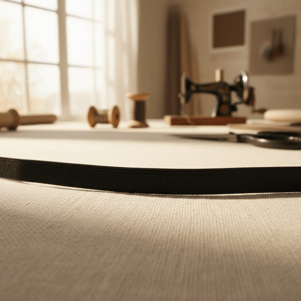 Elástico Negro 10 mm Rollo 10 m para costura y confección — Sartoria Studio