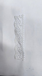 Encaje de Bolillo Torchón Angosto 3 cm Blanco, pasamanería decorativa por metro — Sartoria Studio