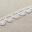 Encaje de Guipur Festoneado con Flores Angosto Blanco 3.5 cm — Sartoria Studio