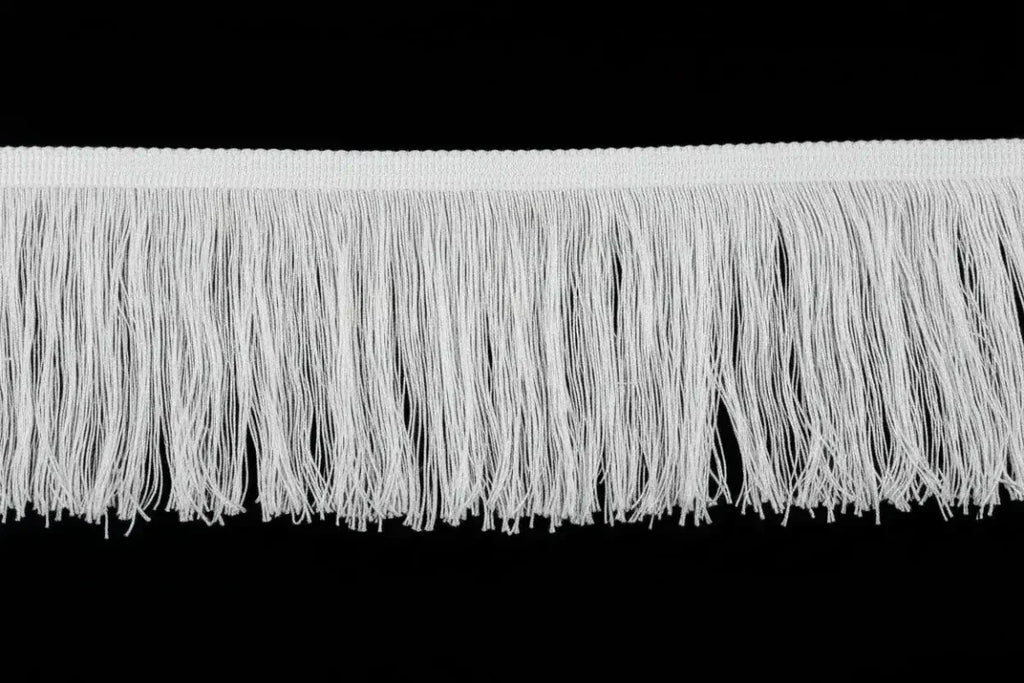 Fleco Decorativo 7 cm × 30 m Blanco, fleco decorativo para tapicería — Sartoria Studio