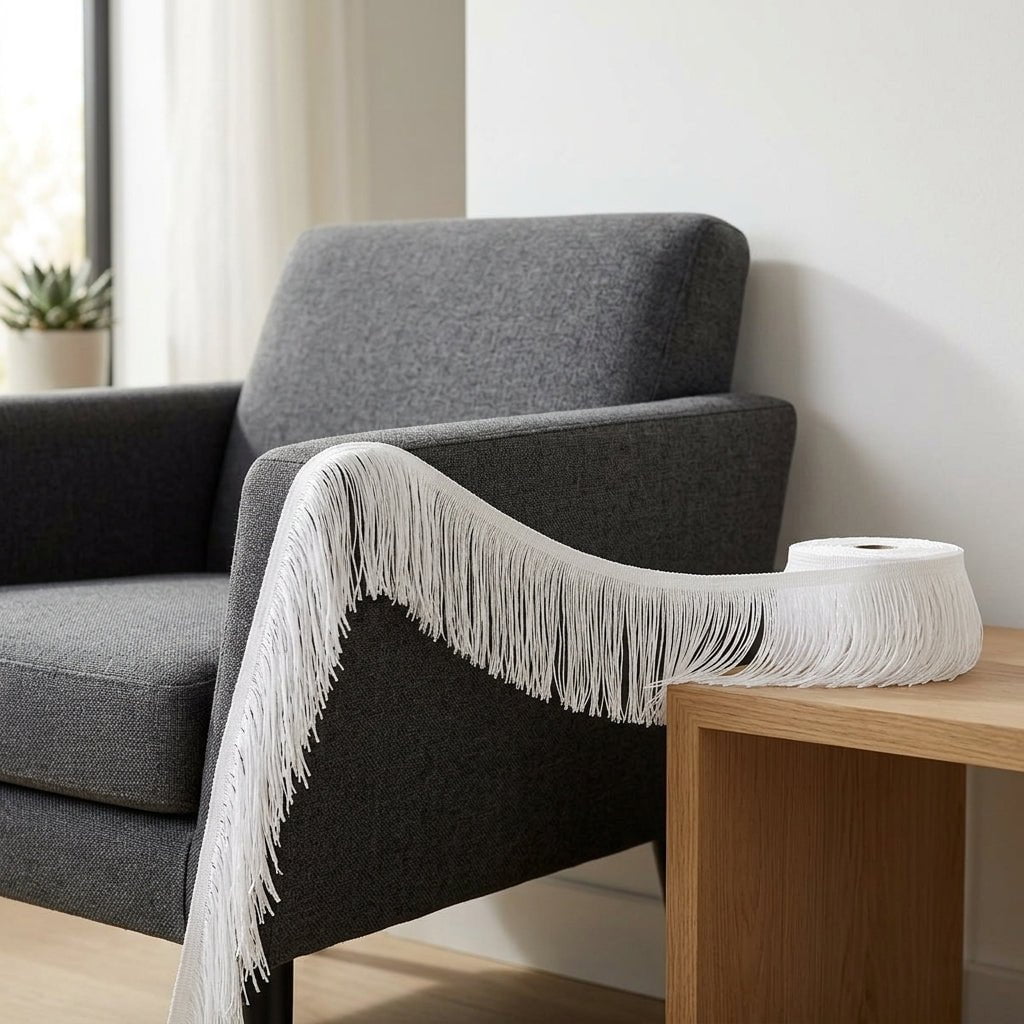 Fleco Decorativo 7 cm × 30 m Blanco Secondary image