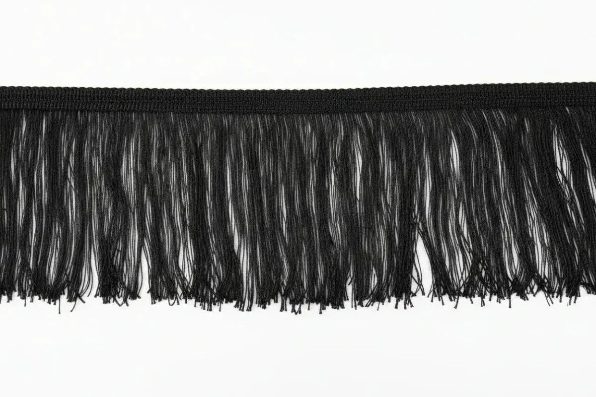 Fleco Decorativo 7 cm × 30 m Negro — Sartoria Studio