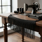 Fleco Decorativo 7 cm Negro decorativa — Sartoria Studio