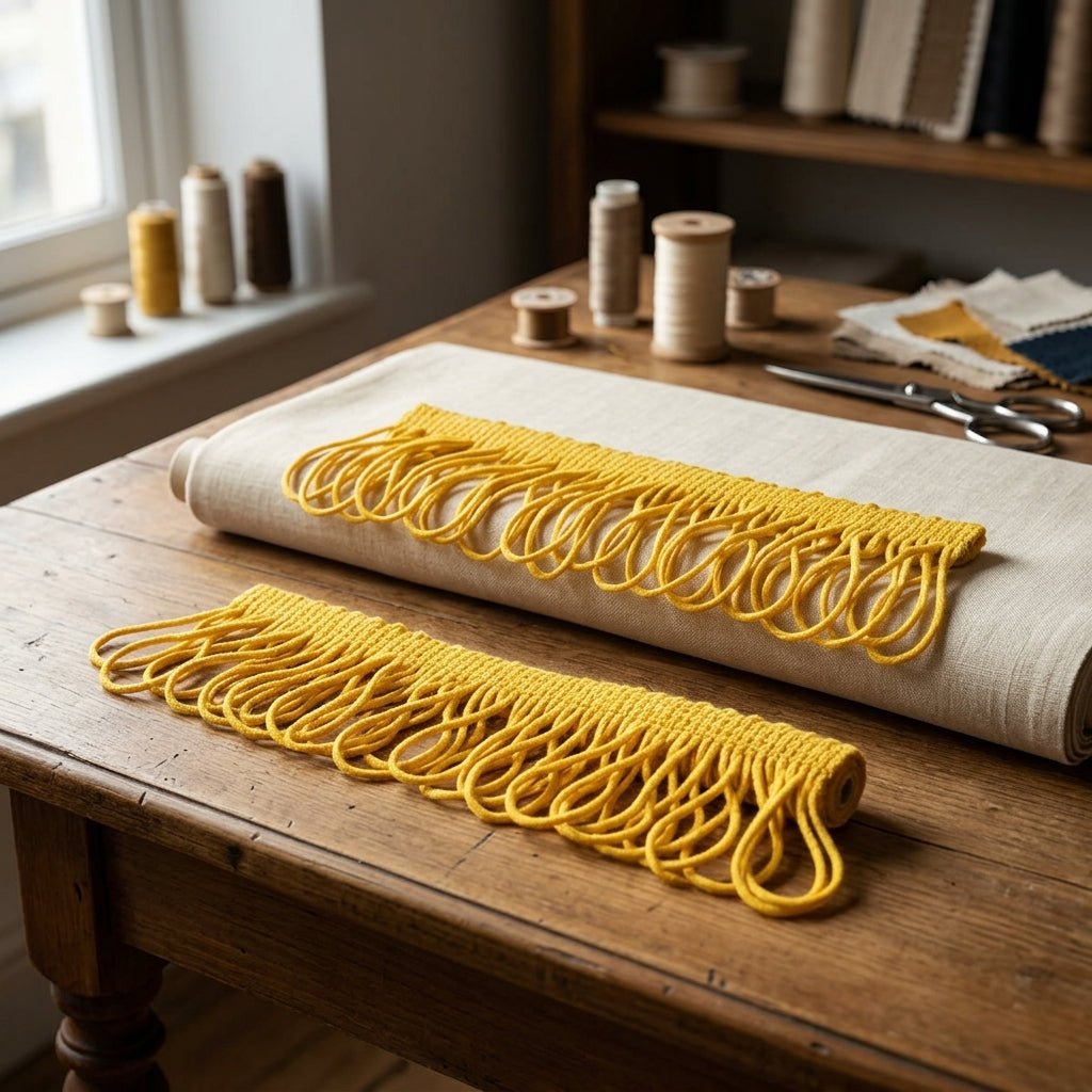 Fleco Decorativo 3.5 cm Amarillo decorativa — Sartoria Studio
