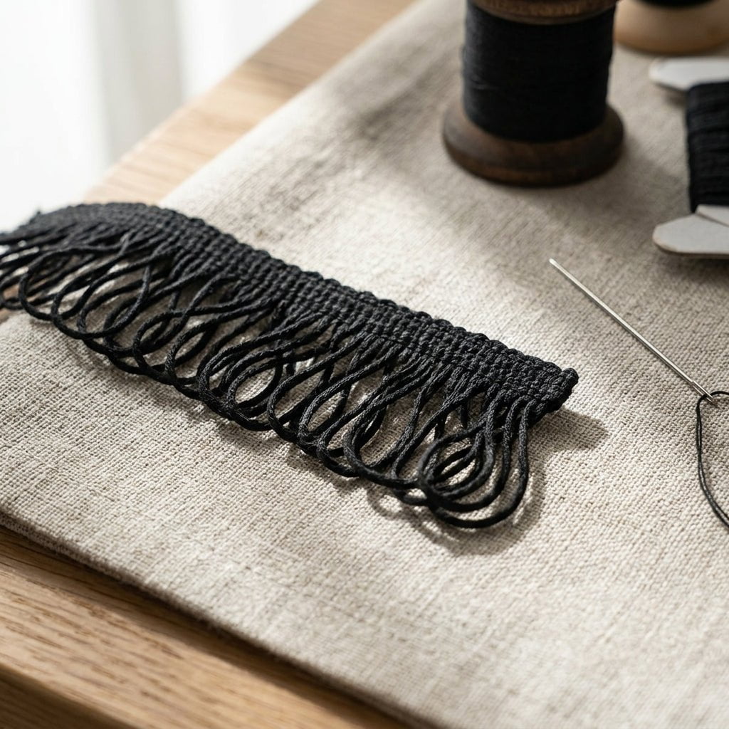 Fleco Decorativo 3.5 cm Negro decorativa — Sartoria Studio