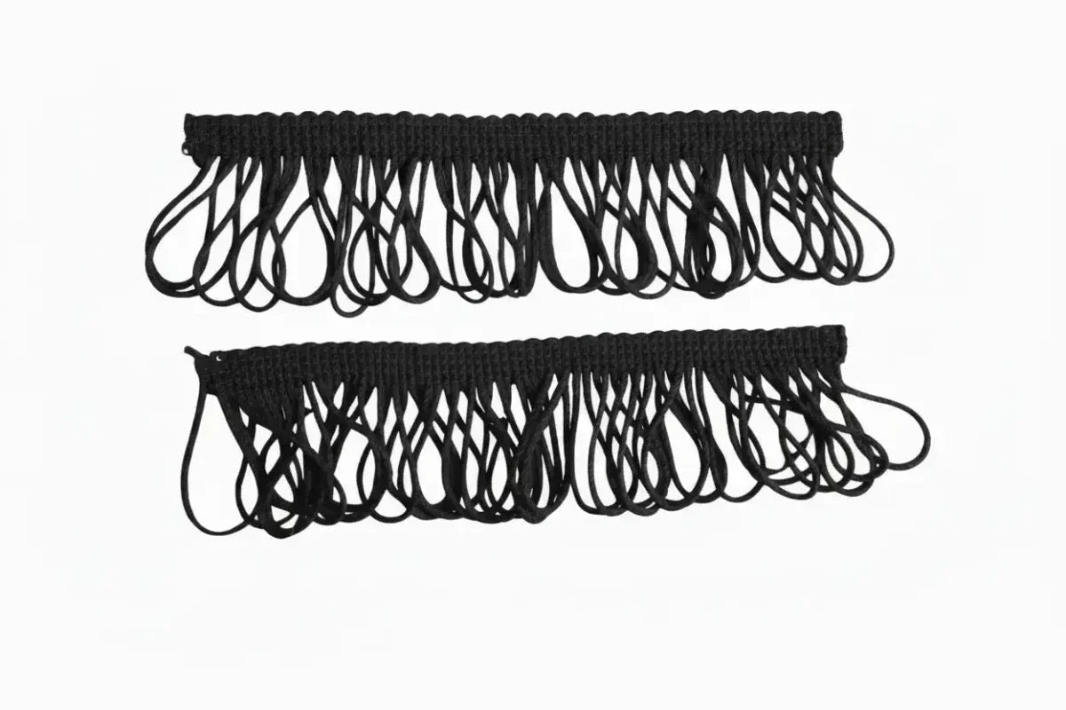 Fleco Decorativo 3.5 cm × 10 m Negro — Sartoria Studio
