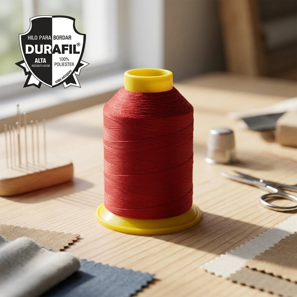 Hilo Bordadora Durafill 4000 m Rojo Poliéster para máquina de coser — Sartoria Studio