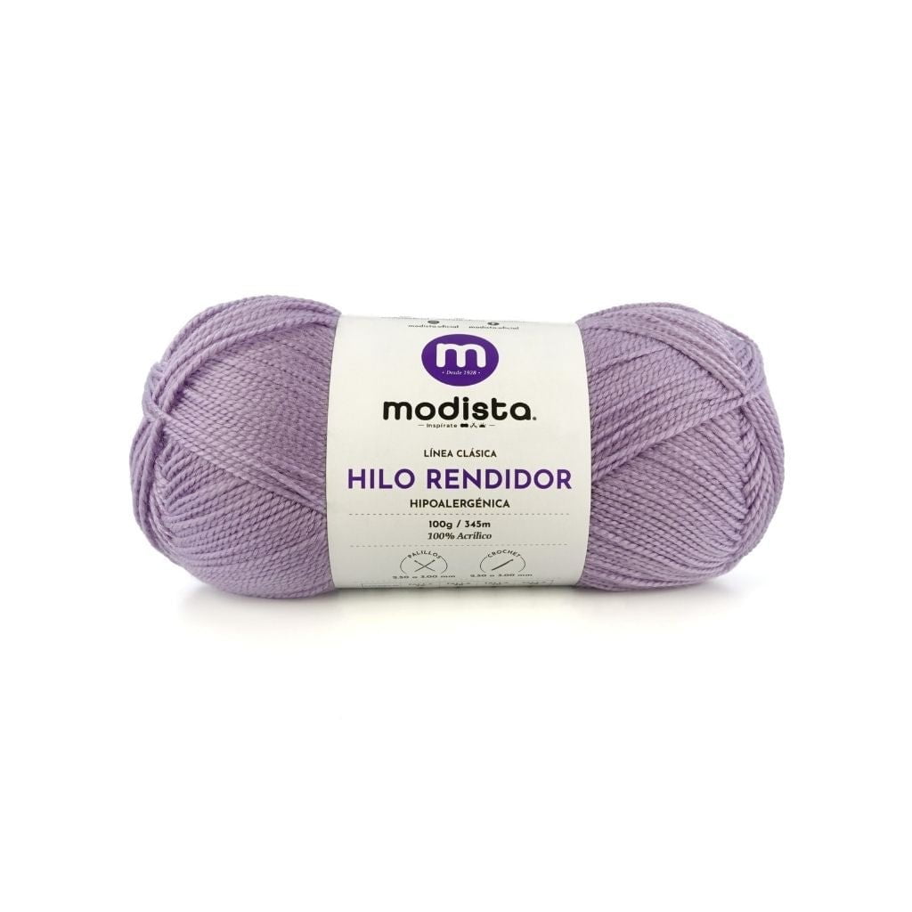 Morado Claro Hilo Rendidor Modista 100g - Económico para Tejido y Manualidades