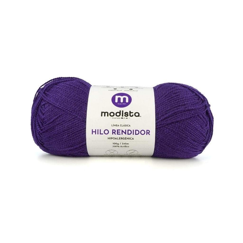 Morado Oscuro Hilo Rendidor Modista 100g - Económico para Tejido y Manualidades