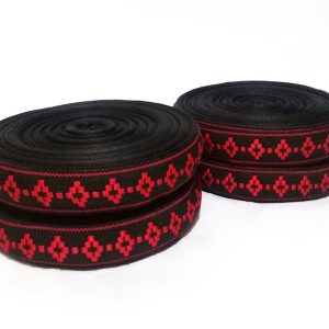 Pasamanería Étnica Rombo Rojo 4 cm — Sartoria Studio