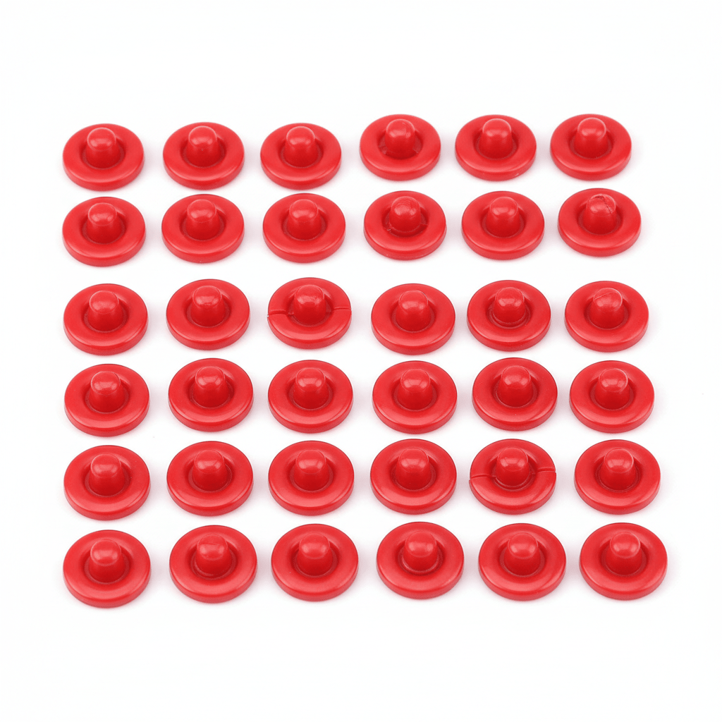 rojo / 12.2mm / 50 Broches a Presión Snap Plásticos - Set de Cierres para Costura — Sartoria Studio
