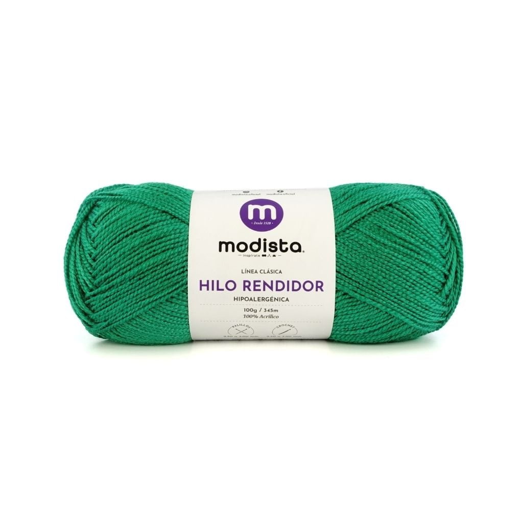 Verde Esmeralda Hilo Rendidor Modista 100g - Económico para Tejido y Manualidades